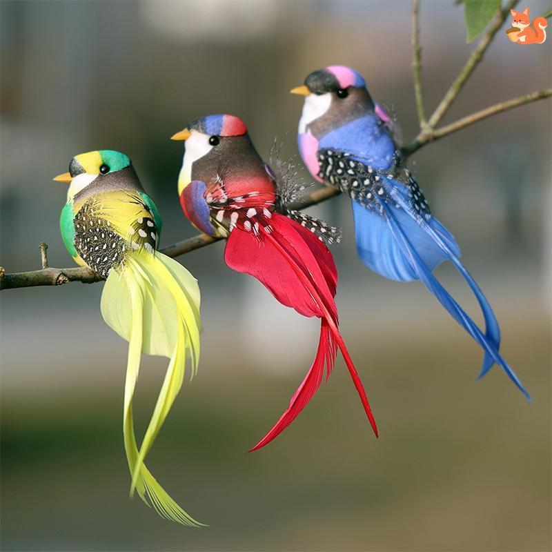 [BI] 1 ชิ้นสุ่มจําลองนกนางแอ่นหางนกคลิป Handmade Bird ตกแต่งพืชประดิษฐ์นกหัตถกรรมสําหรับเครื่องประดับ TH