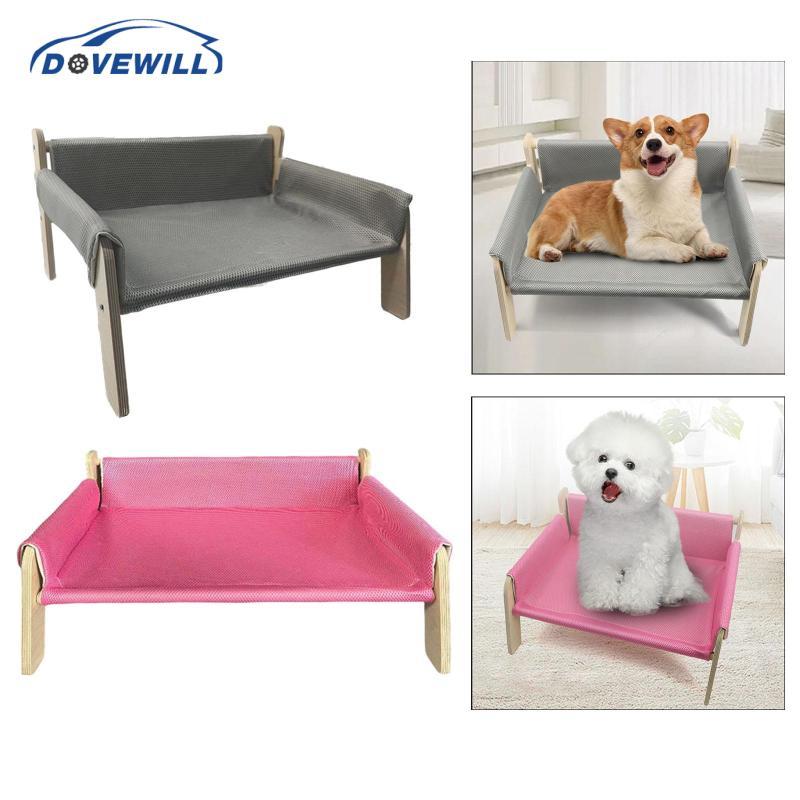 [Dovewill] Cat Furniture Scratcher Hammock Bed Wooden Pet Lounger Indoor Sleeping Bed for Cat
