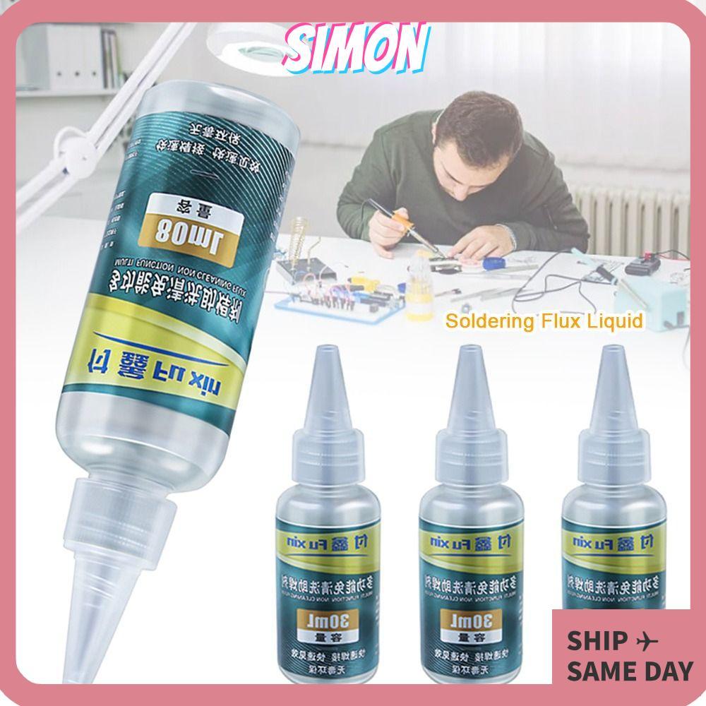 SIMON ฟลักซ์สแตนเลส, ซ่อมด่วนแบตเตอรี่อิเล็กโทรดบัดกรีสะอาดฟรีบัดกรีฟลักซ์,ทนทาน 30ml 80ml Strong Solder Flux บัดกรีโลหะ Assistance