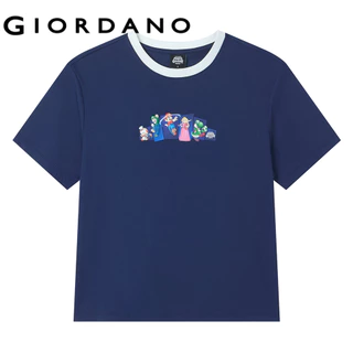 GIORDANO เสื้อยืดผู้หญิง Women's Sorona Boyfriend Printed Tee (Mario) 05396302