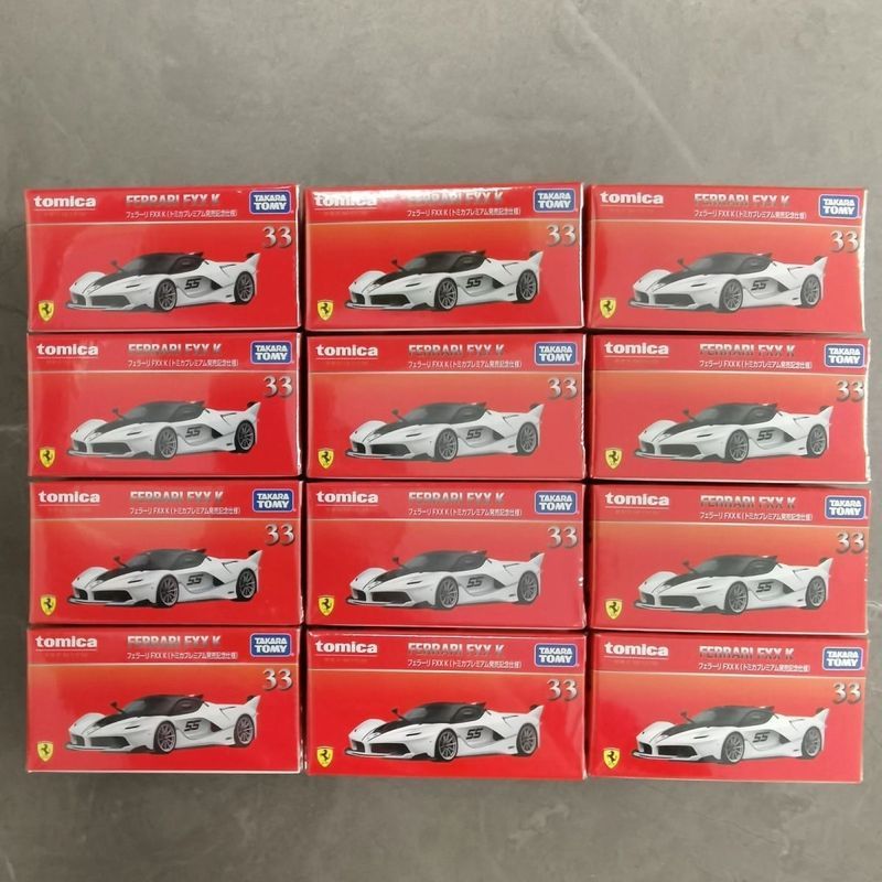 [หายาก] Tomeika TOMY โมเดลรถโลหะผสมของเล่นเวอร์ชั่นญี่ปุ่นกล่องสีดํา TP33 Ferrari FXXK กดครั้งแรก