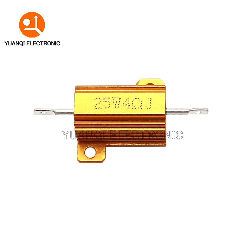 25W RX24 อลูมิเนียมโลหะกรณี Wirewound Resistor 0.01R - 30K 0.05R 0.15R 1R 2R 4R 5R 6R 8R 10R 50R 250