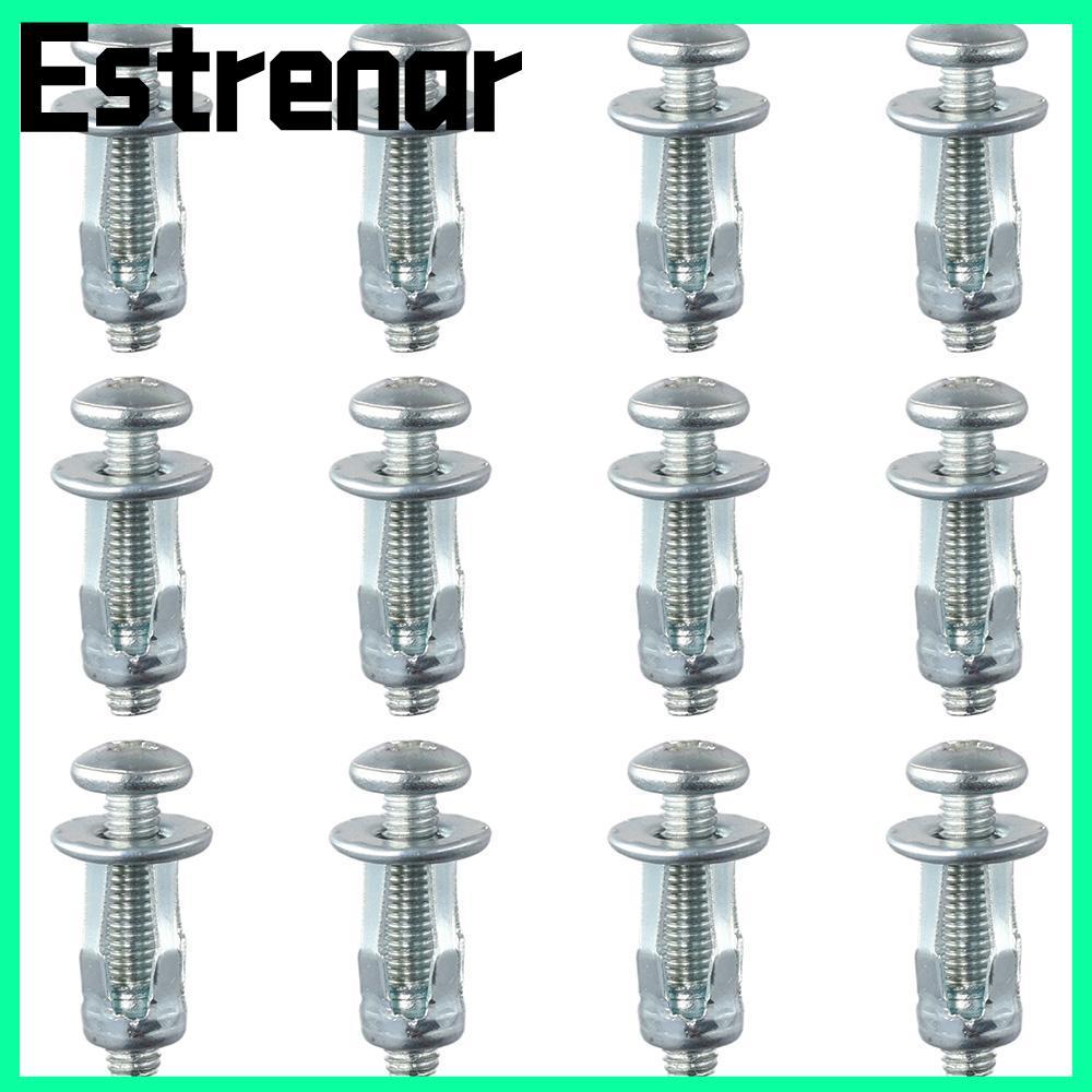 ESTRENAR 12 ชิ้น Jack Nuts, M5 x 25 กลีบถั่ว, Nut & Bolt Assortment ชุดขยาย Nut Hollow Wall Iron Ski