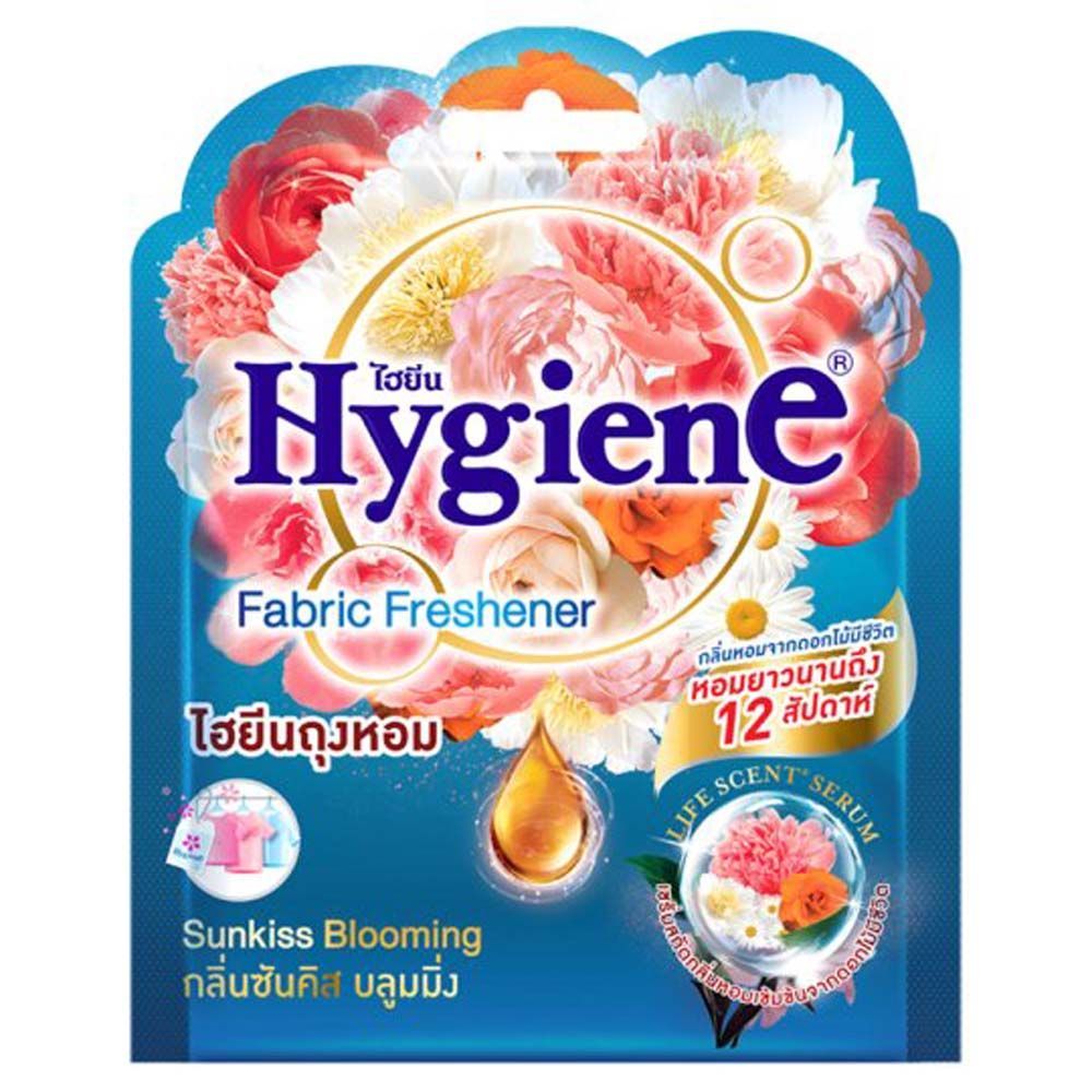 [สินค้าส่งด่วน]  ไฮยีน ถุงหอม ซันคิส บลูมมิ่ง อควา 8 กรัม HYGIENE FABRIC FRESHENER SUNKISS BLOOM8G