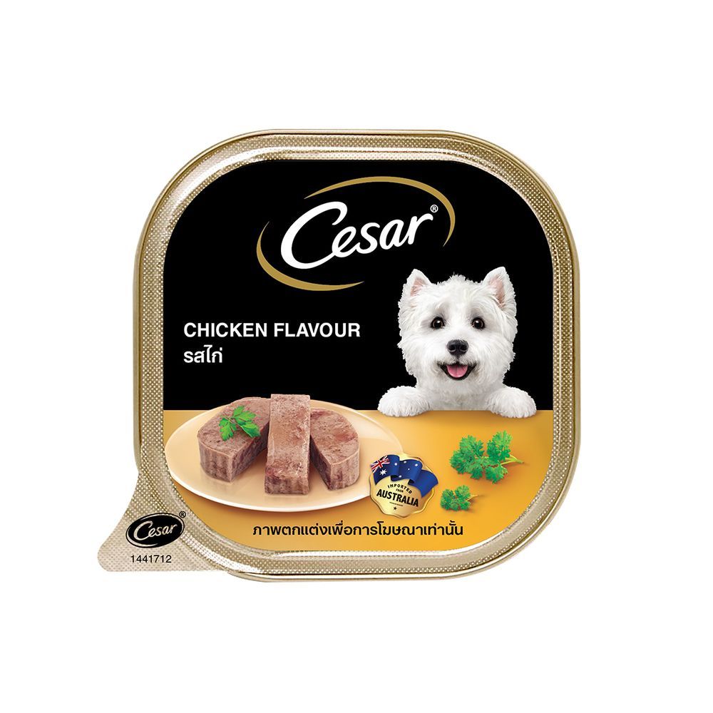 [สินค้าส่งด่วน] ซีซาร์อาหารสุนัขพรีเมียม รสไก่ 100ก. CESAR DOG FOOD CHICKEN 100 G.