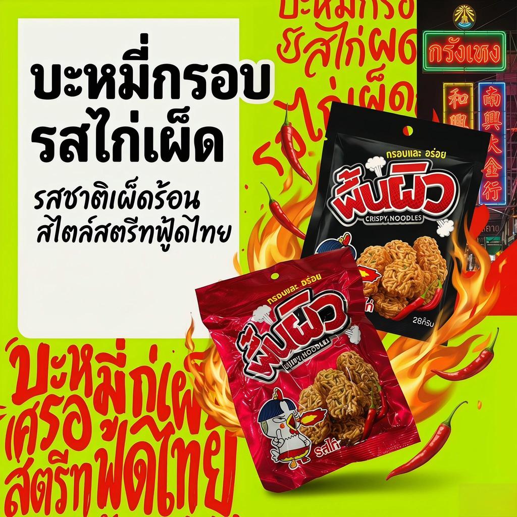Jinlong บะหมี่กึ่งสำเร็จรูปจิ้ว 5-10 ถุง รสชาติผสม กรอบอร่อย อุดมไปด้วยรสเผ็ด ให้ความเพลิดเพลินทุกคำ
