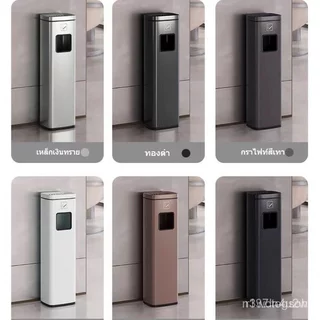 【จัดส่งรวดเร็ว】ถังขยะแนวตั้งสแตนเลส ถังขยะสแตนเลสกลางแจ้ง ลิฟท์ก้นเขม่าที่เขี่ยบุหรี่ตั้งพื้นก้นบุหรี่โรงแรม
