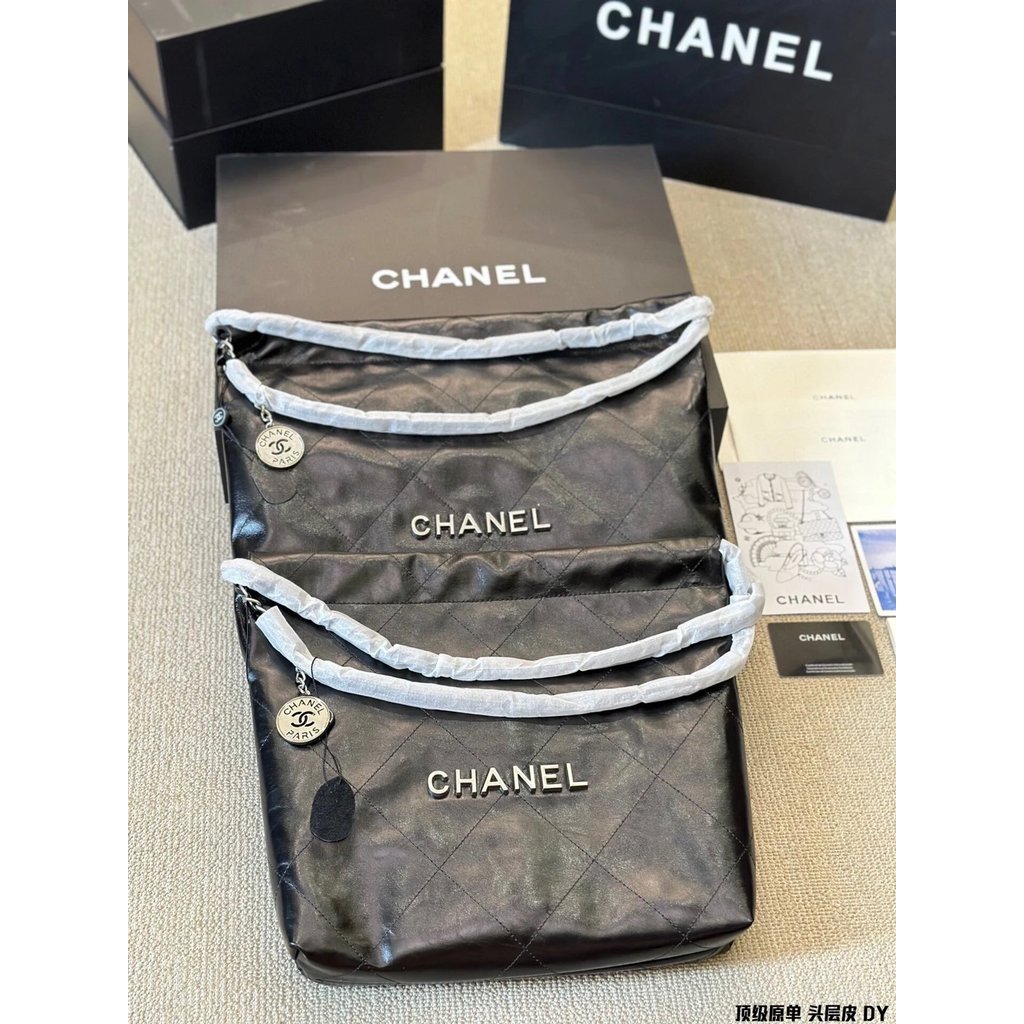 *** หนังชั้นเดียวดั้งเดิม CHANEL 22BAG |ชื่อ < ชาแนล ถุงขยะ ถุงช้อปปิ้ง กระเป๋าถือ กระเป๋าโซ่? ตุลาค