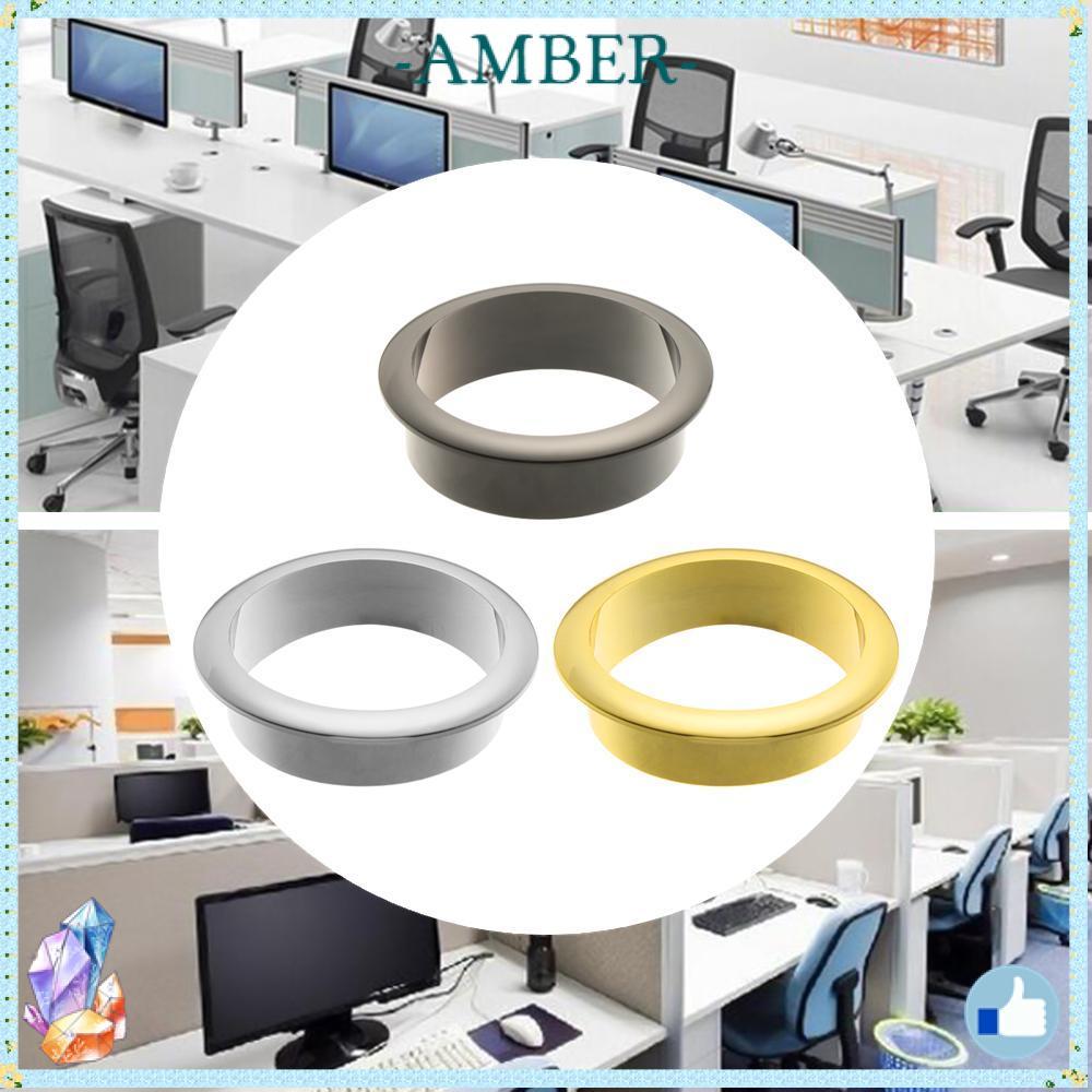 AMBER1FLLK คอมพิวเตอร์ Grommet Organizer Round Tidy Office Buckle Line Box