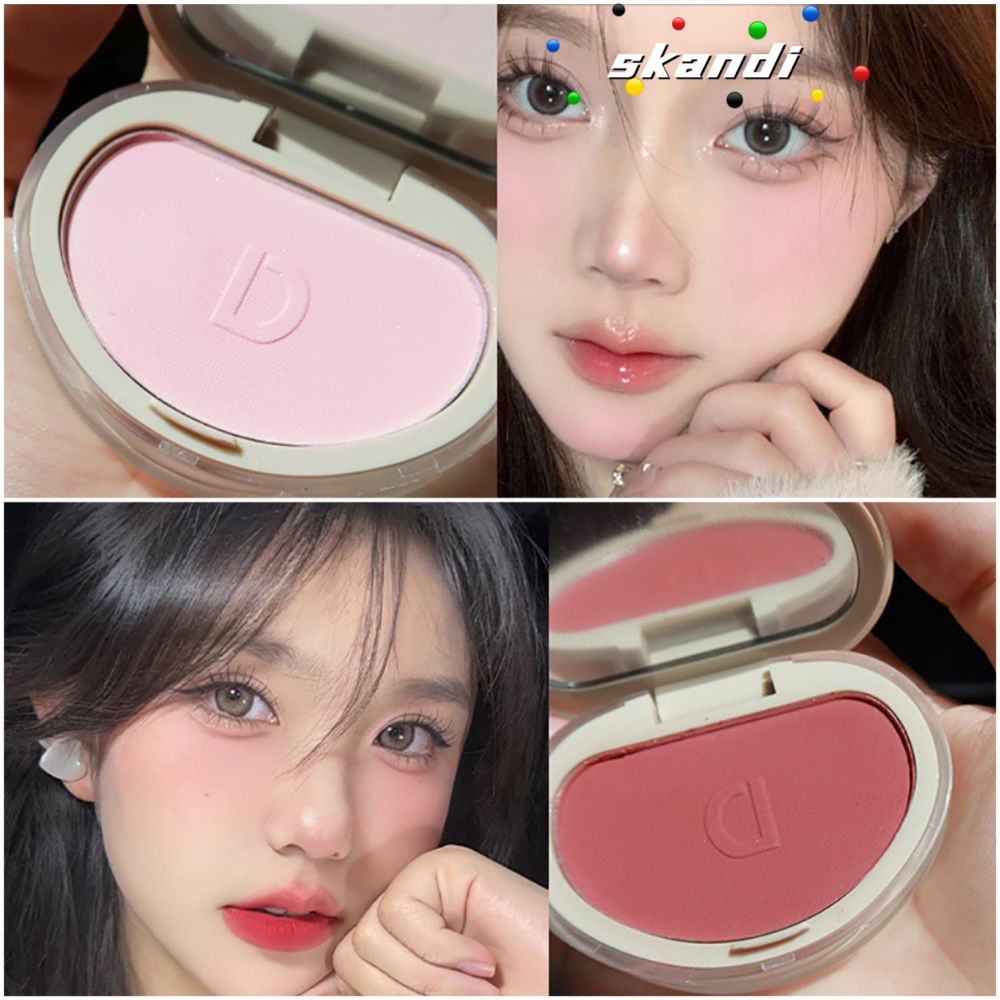 SKANDI Highlight Blusher, Monochrome Fine Power Texture Powder Blusher, Accessories Pink Natural Exp