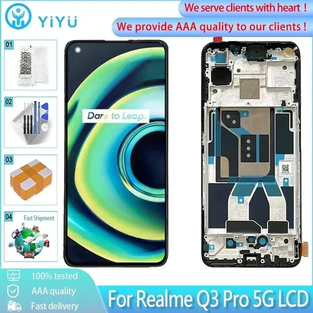 AMOLED สําหรับ Realme Q3 Pro 5G RMX2205 จอแสดงผล LCD หน้าจอสัมผัส 6.43 Digitizer Assembly สําหรับ Q3