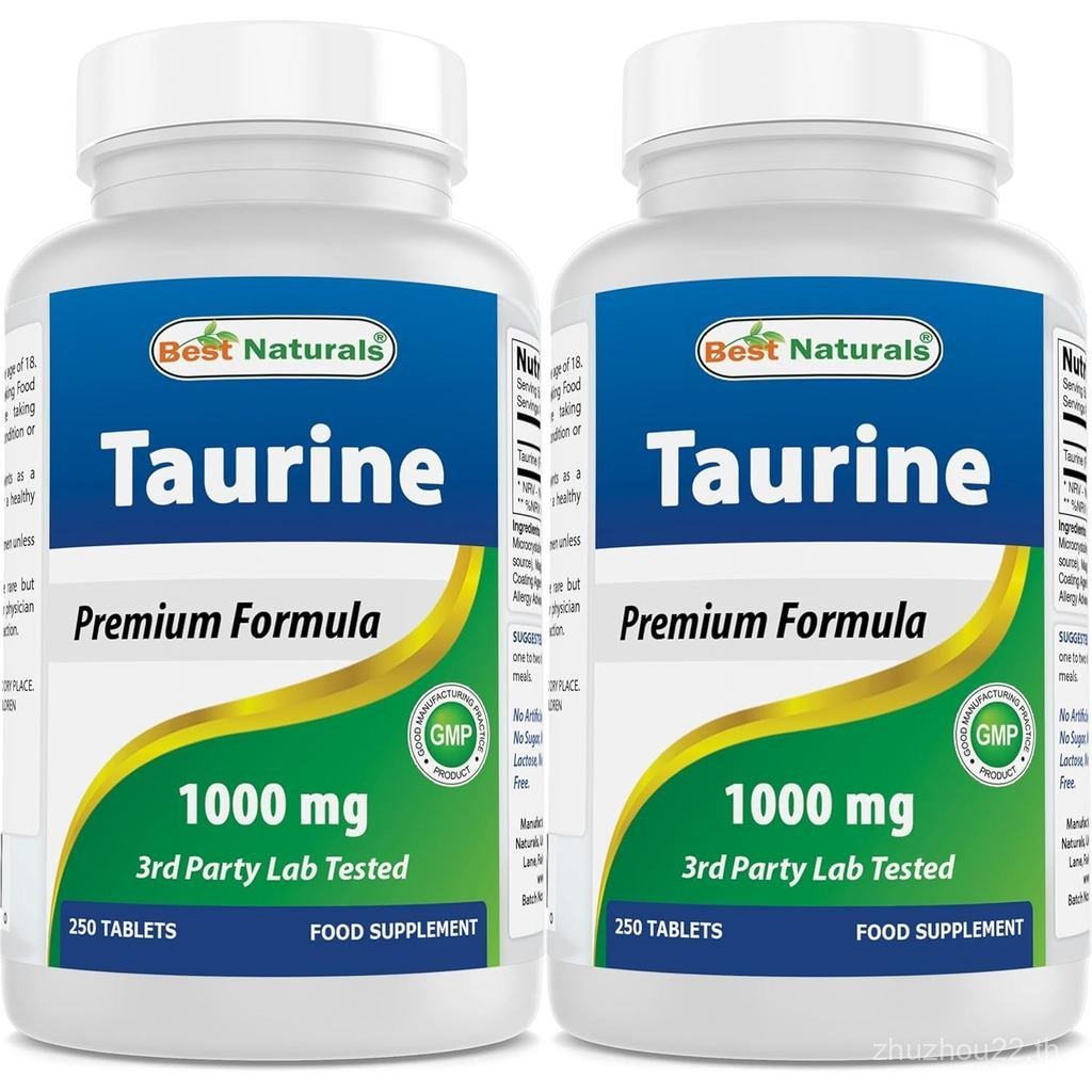 Best Naturals Taurine 1000 mg 250 เม็ด (250 นับ (แพ็ค 2 ชิ้น))