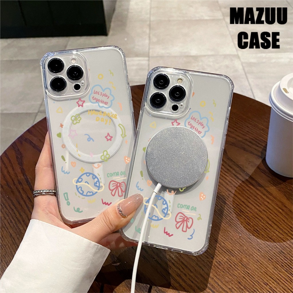 เคสไอโฟน แม่เหล็กใส TPU ครอบเลนส์เต็มตัว รูปที่ 2