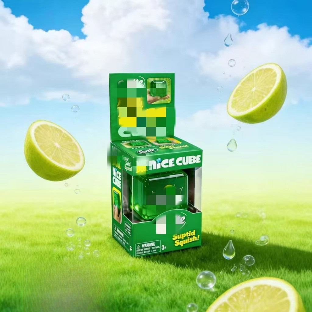 Soda Pop Cube Squishy ของเล่นบรรเทาความเครียดช้า Rising Maltose Gel Filled Soft Sensory Fidget น้ําอ