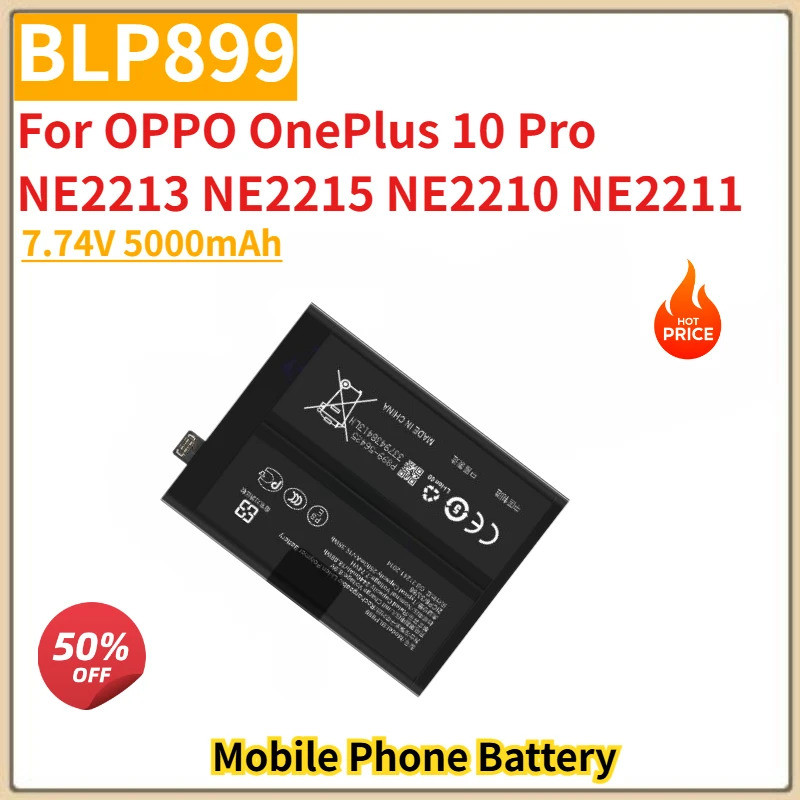 คุณภาพสูง BLP899 แบตเตอรี่ 7.74V 5000mAh สําหรับ OPPO OnePlus 10 Pro NE2213 NE2215 NE2210 NE2211 ใหม
