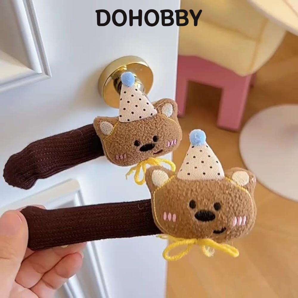 DOHOBBY Bear Door Knob Protector, Anti-Static Scratch-proof Door Knob Cover, Cute EVA Anti-Collision