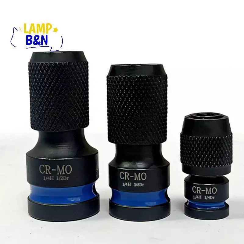 [B&N] Impact Hex Converter สําหรับไขควงบิต 1/2 3/8 1/4 นิ้วไดรฟ์สแควร์ถึง 1/4 นิ้ว Qui Release Hex Soet ประแจ [ใหม่]