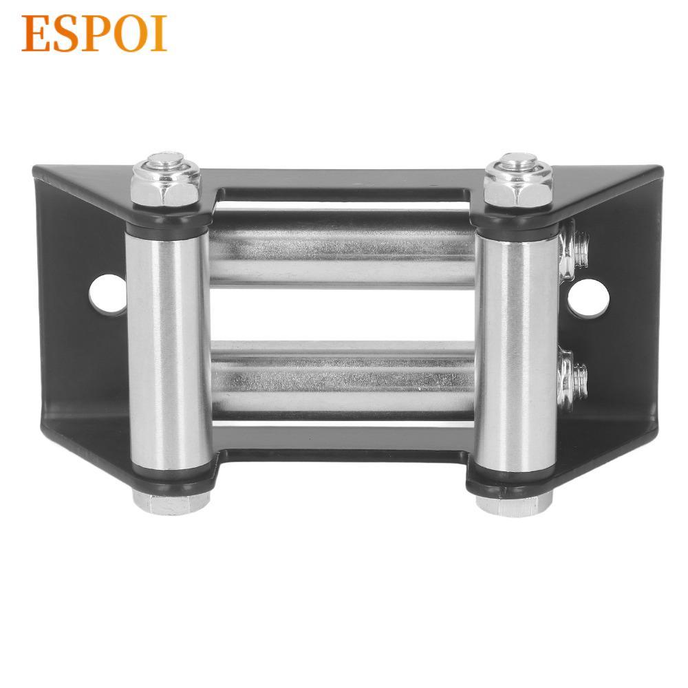ESPOI Winch Roller Fairlead, เหล็กความเร็วสูง 4500LB Roller Fairlead, ทนทานอ่อนนุชถอดชิ้นส่วน Univer