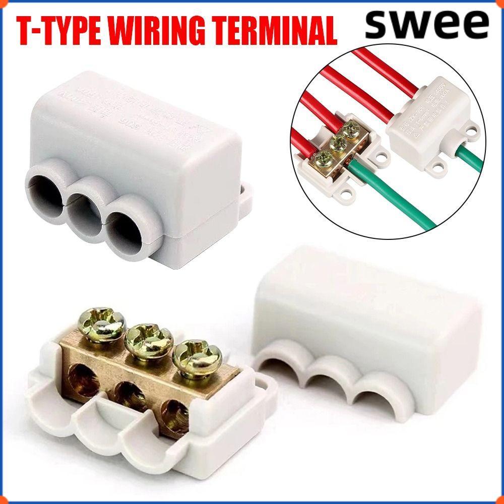 SWEE T-type สายไฟ Terminal ไฟฟ้าทั่วไป Connector Splitter สายไฟสายไฟกล่องแยกล็อค Quick Crimp Quick W