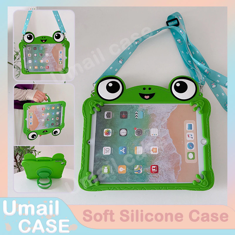 เคสซิลิโคนอ่อนนุ่มสําหรับ iPad 11 A16 10.2 5 6 7 8 9th 10th Gen Air Air2 Pro 9.7 Air4 Air5 10.9 Pro 11 Air 11 Mini 1 2 3 4 5 6 7 360° ฝาครอบขาตั้งแบบพับได้แบบหมุนได้