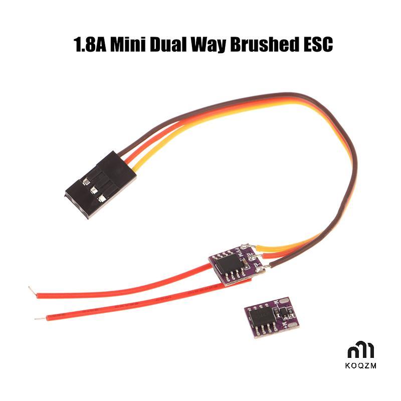 Koqzm 1.8A ควบคุมความเร็ว ESC แบบแปรงคู่สำหรับรถบังคับวิทยุใหม่1วินาที