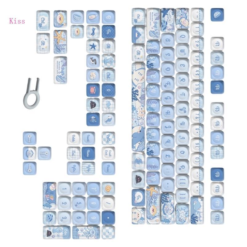 Kiss Mechanical Keyboard PBT Keycaps Mirror Ceramic Polishing ขอบโค้งมน ความสูง MOA