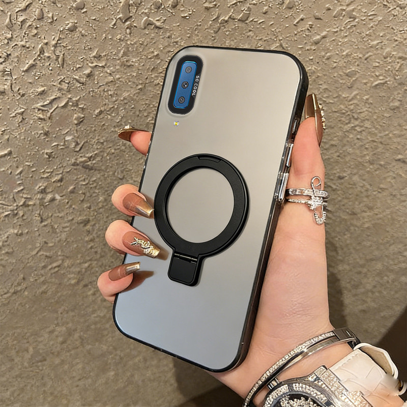 PBZZ สําหรับ SAMSUNG A7 2018 A50 A70 A50S A30S เคสโทรศัพท์เคสแข็งกันกระแทกออกแบบใหม่ความงามพร้อมผู้ถือสีดํา CYFXZJ02