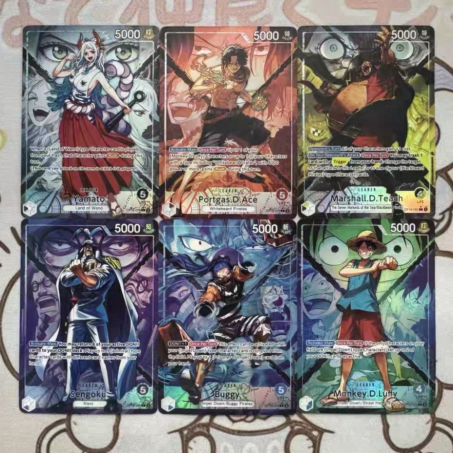 OPCG One Piece Collection Card สีสันกระพริบหัตถกรรมการ์ดมังกร DIY โฮมเมดการ์ด
