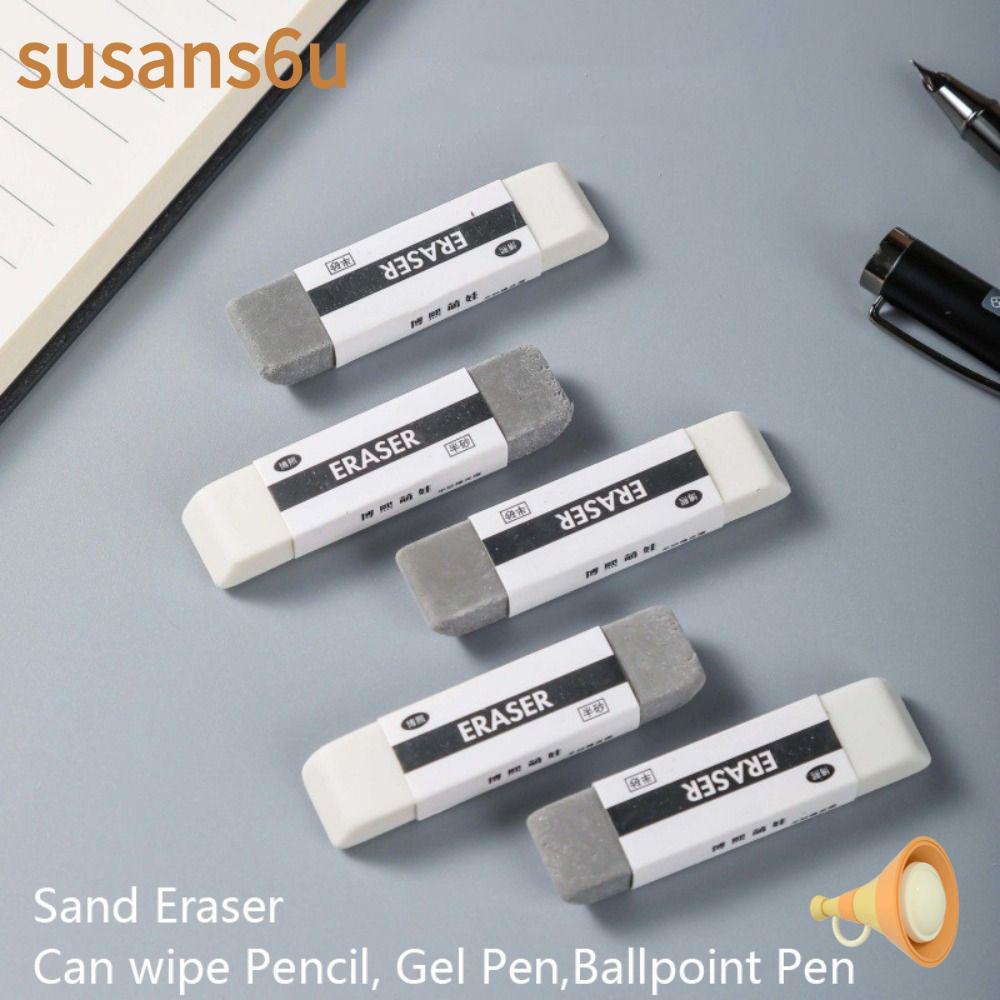 SUSAN 1PCS Frosted Eraser, ของขวัญเด็ก Matte Sand Eraser, คุณภาพสูง Dual-ใช้ Traceless การเขียนเครื่