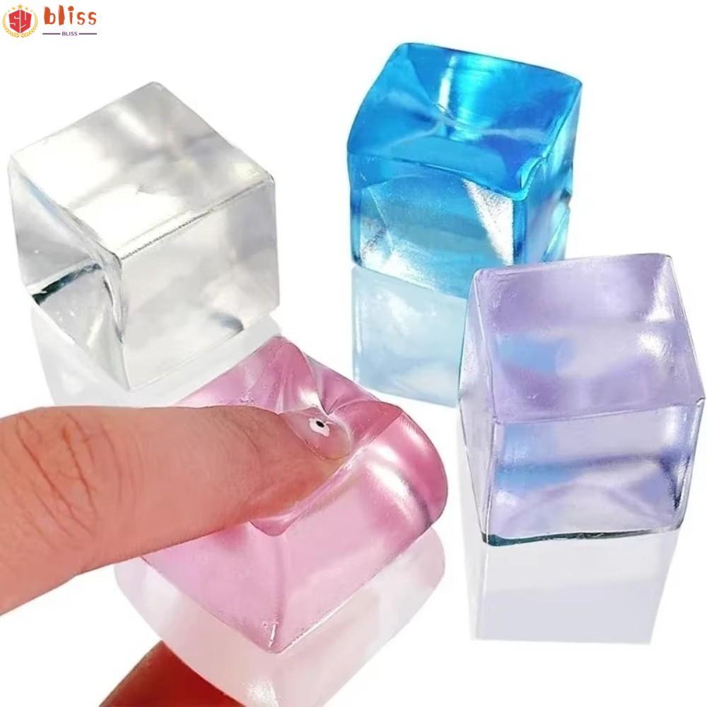 BLLISS 5/10 ชิ้น Fidget ของเล่น, น่ารัก Ice Cube รูปสแควร์ความเครียดบรรเทา Ball, Creative Soft ความเครียดบรรเทาบีบของเล่นความวิตกกังวล ADHD Sensory ผู้ใหญ่ของเล่น
