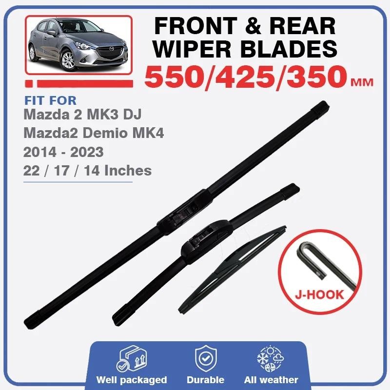 ใบปัดน้ําฝนด้านหน้าด้านหลังสําหรับMazda 2 MK3 DJ 2014 - 2023 Mazda2 Demio MK4 กระจกอุปกรณ์เสริม 2019