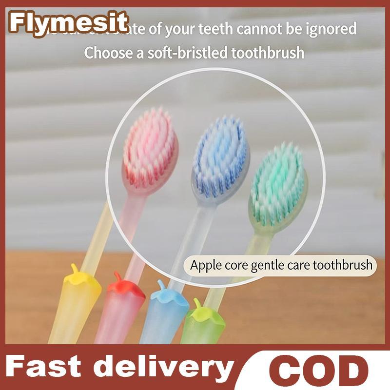 Flymesit แปรงสีฟันนุ่มสําหรับผู้ใหญ่ 2 แพ็คขนแปรงละเอียดพิเศษสุขอนามัยในช่องปากที่บอบบางฟอกสีฟันทุกวัน EN