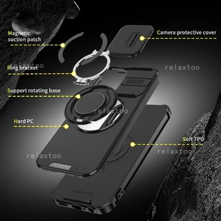 Casing For OPPOA6 OPPO A6 Pro T C S A6C A6X A6T A6S OPPOA6t Pro A6tPro A6Pro OPPOA6s/6X 5G 4G Shockproof Phone Case Metal Armor Ring Bracket Stent Back Push Camera Lens Privacy Protect Holder Back Casing Cover