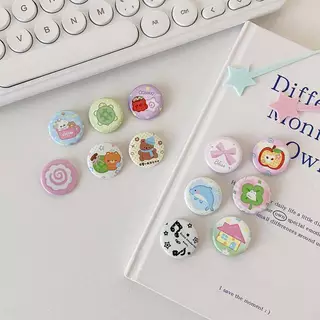 (the) 6 ชิ้นน่ารักการ์ตูนมินิปุ่มป้าย Kawaii Retro Girls เด็ก Bapa กระเป๋าดินสอ DIY ตกแต่งเข็มกลัด Pin อุปกรณ์เสริม (TH)
