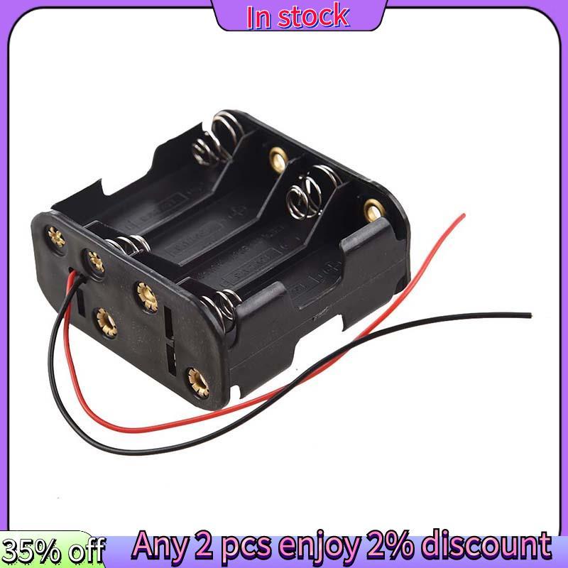 In stock-8pcs Aa Cells Battery (12v) Clip Holder Box Case Black