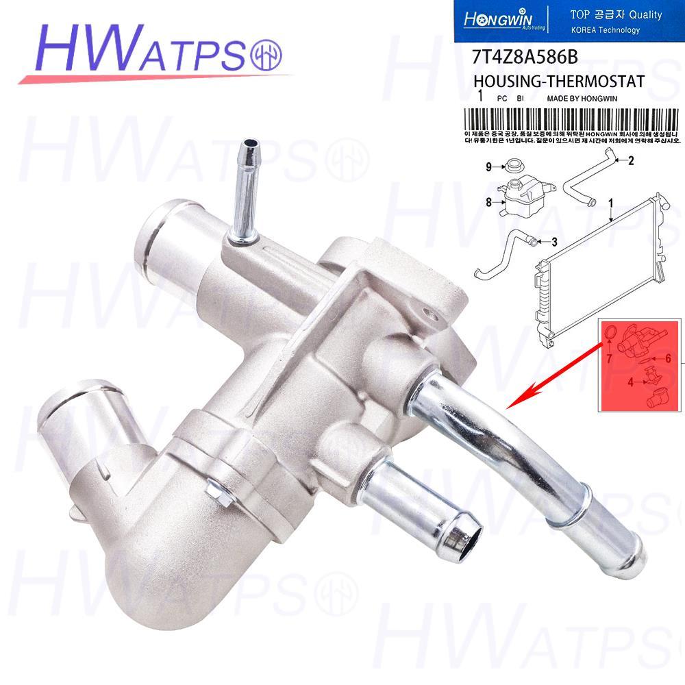 เครื่องยนต์ Coolant Thermostat ที่อยู่อาศัย 7T4Z-8A586-B 7T4Z8A586B สําหรับ Ford Edge Taurus Lincoln