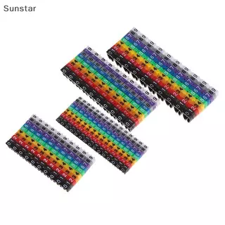 Sunstar Cable Markers Colourful C-Type Marker Number Tag Label สําหรับลวด 1.5/2.5/5/4/ 6mm2 Nice