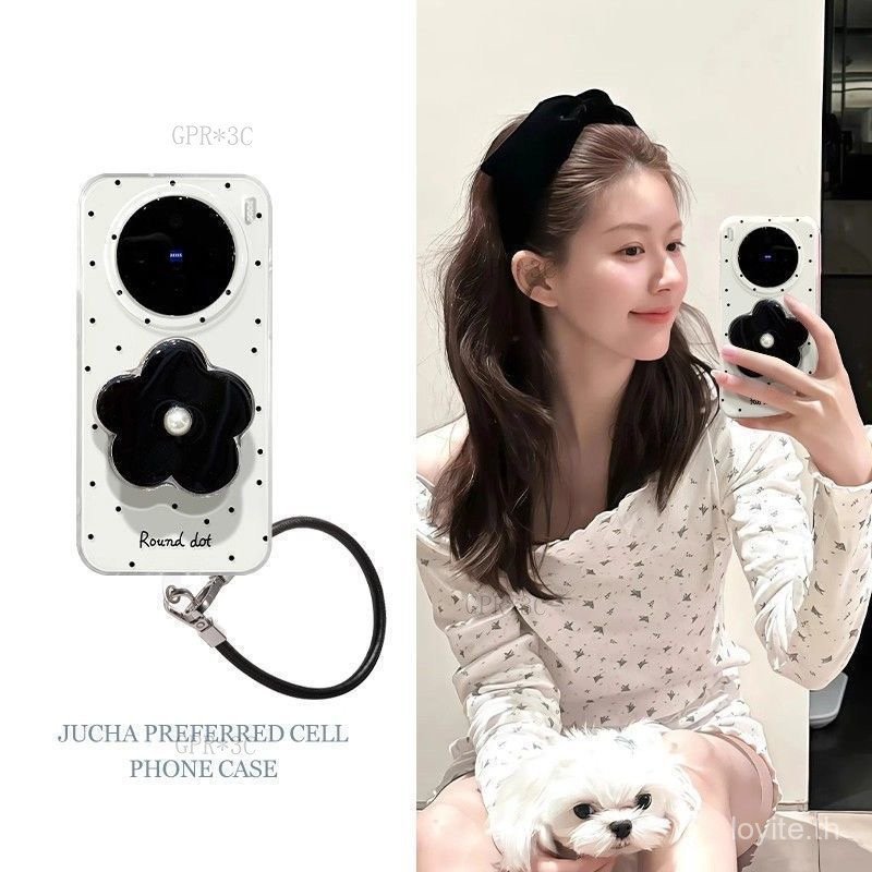 คลาชing color Case Phone | เคสสําหรับ Vivo X300 Pro/X300 | Black wave dot English Casing Anti-fall Back Cover Fashion