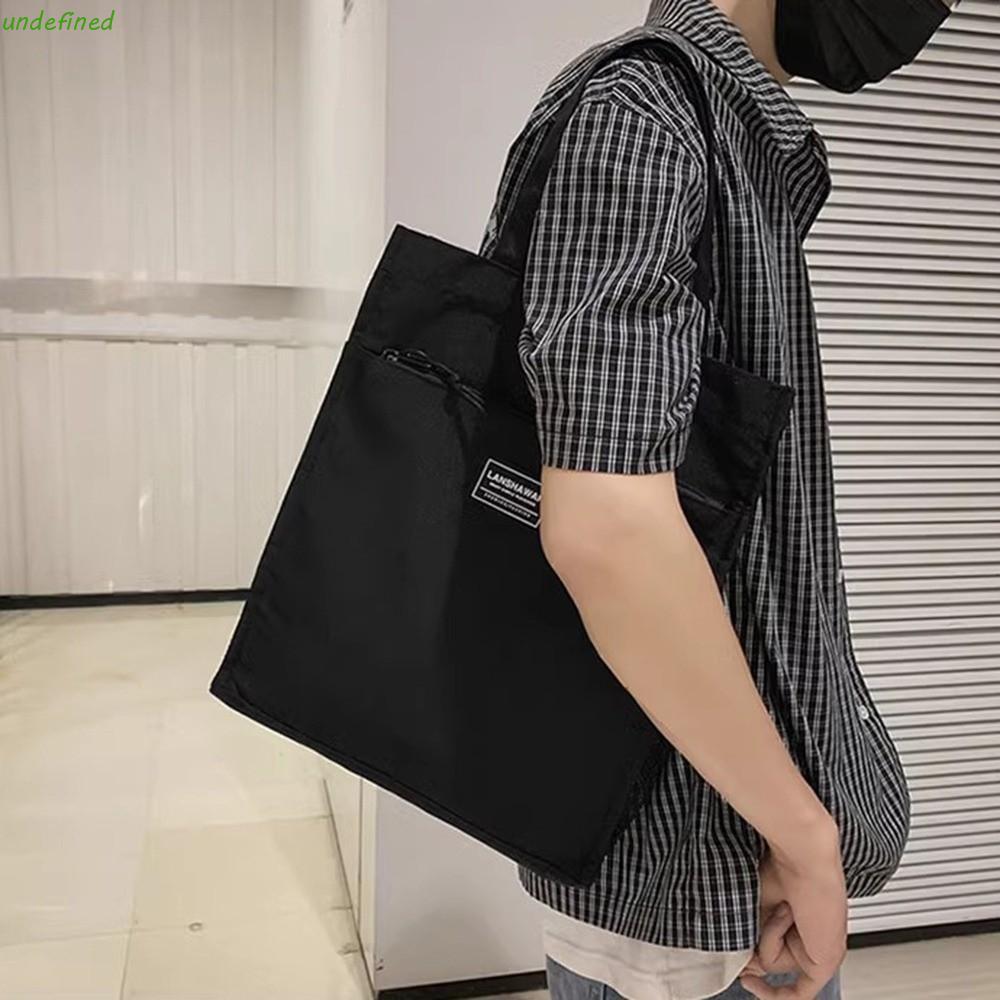 JARREDIW ชาย Commuting Tote Bag, Casual กระเป๋าสะพายผ้าใบความจุขนาดใหญ่,ผ้า Oxford เรียบง่ายอเนกประสงค์กันน้ําน้ําหนักเบากระเป๋าถือนักเรียน