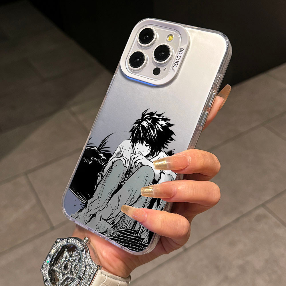 การ์ตูน Death Note L สําหรับ Apple Galaxy A72 A71 A56 A55 A54 A53 A52 A51 A50 A36 A35 A33 A32 A26 A22 A17 A16 A15 A14 A07 A05 4G ปกเงินสีสันสดใส