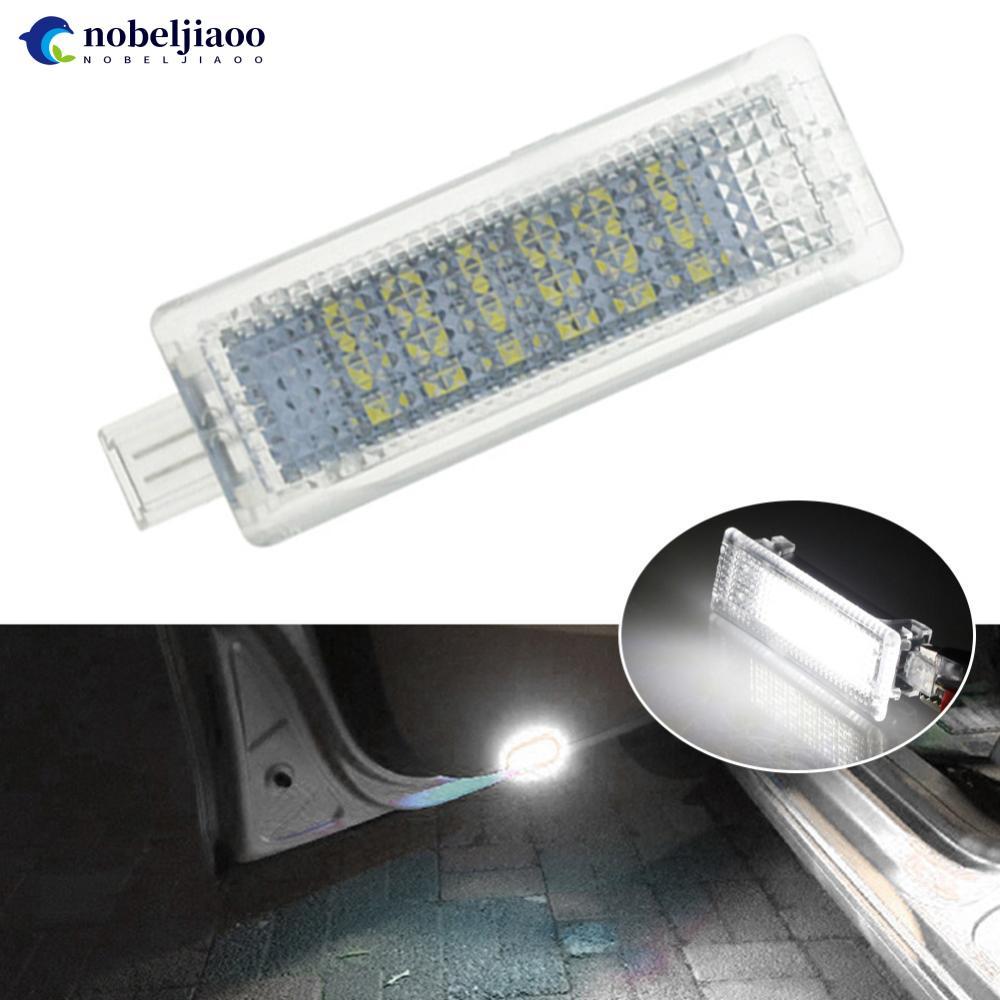 NOBELJIAOO 1 ชิ้นรถ LED Courtesy Footwell ภายใต้ประตูกระเป๋าเดินทาง Trunk โคมไฟ 63316972605 สําหรับ 