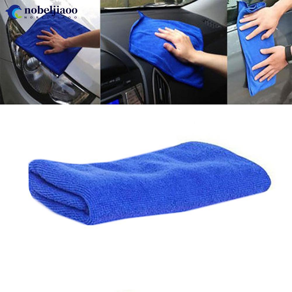 NOBELJIAOO 1 PC ผ้าขนหนูไมโครไฟเบอร์ห้องครัวล้างรถ Auto Car Home ทําความสะอาดผ้า 25x25 ซม.F4I3