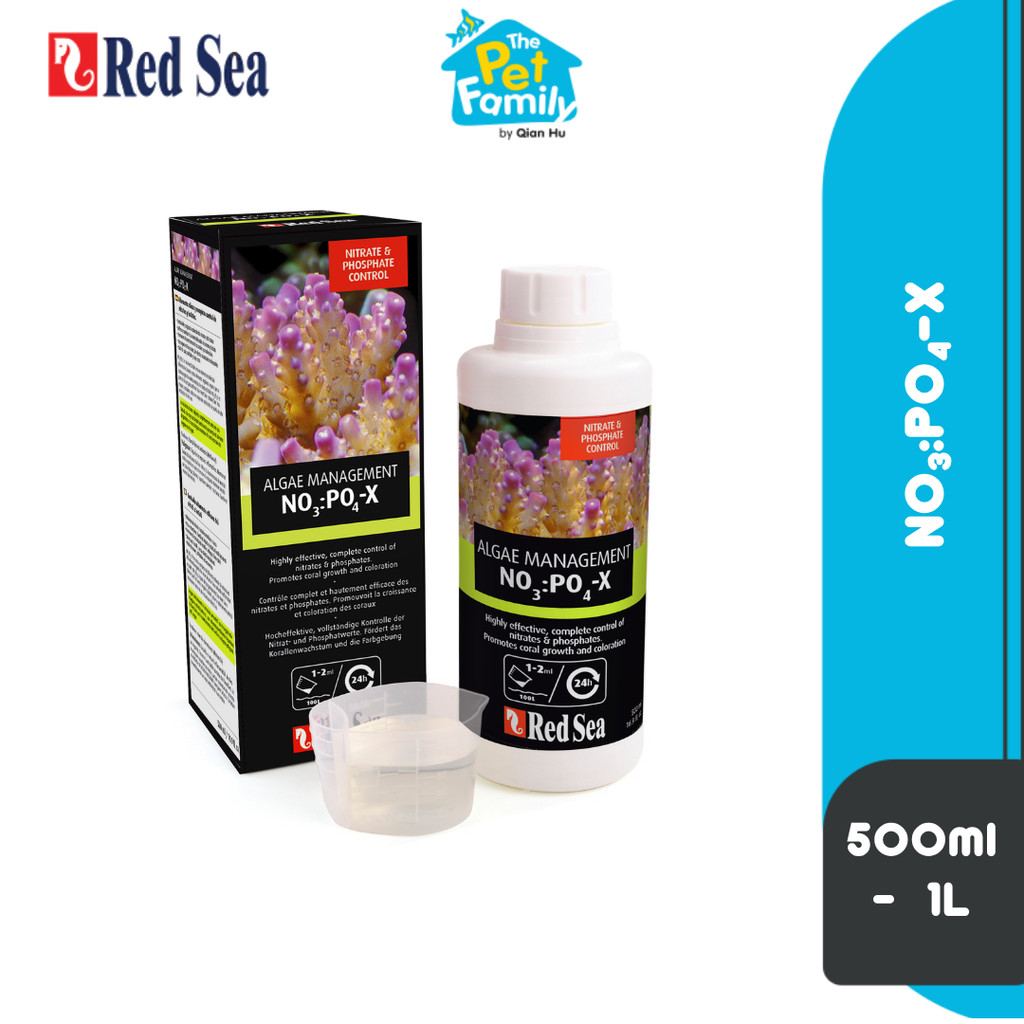 Red Sea NO3:PO4-X Nitrate & Phosphate Remover Reef Aquarium Carbon Source ลด NO3 PO4 การควบคุมสาหร่า