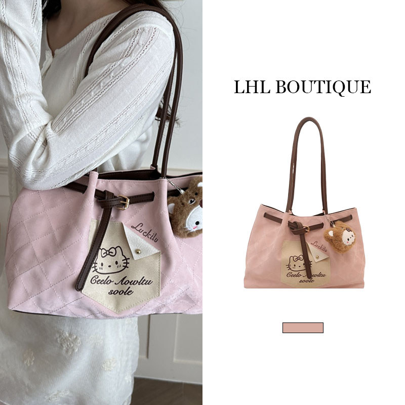 LHL BOUTIQUE กระเป๋า Tote สำหรับผู้หญิง อเนกประสงค์ ความจุขนาดใหญ่ สะพายใต้วงแขนได้