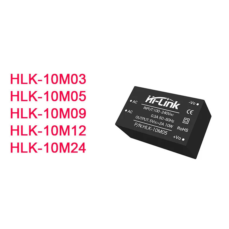 HLK-10M03 10M05 10M12 220V ถึง 10W 3.3 V/5 V/9 V/12 V/15 V/24 V โมดูล 5 V 10 W AC DC Step down โมดูล