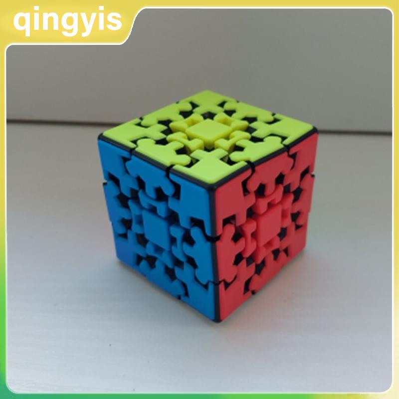 [qingyis] 3x3 Gear Cube Oril Stierless Smooth and Gear Mechanicalers Perfect Puzzle TH