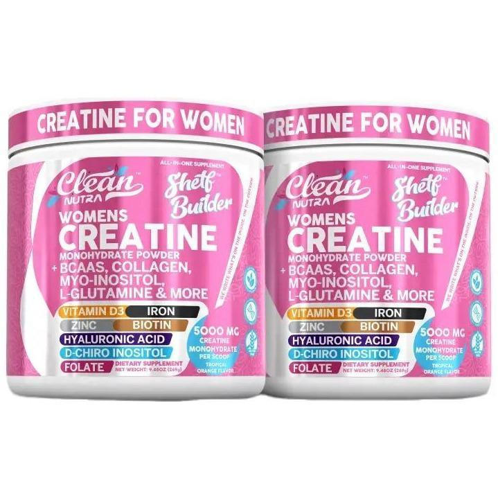 คลีน Nutra Creatine Monohydrate Powder บรรจุ BCAA คอลลาเจน Inositol L-Glutamine และส่วนผสมอื่นๆ ให้ก