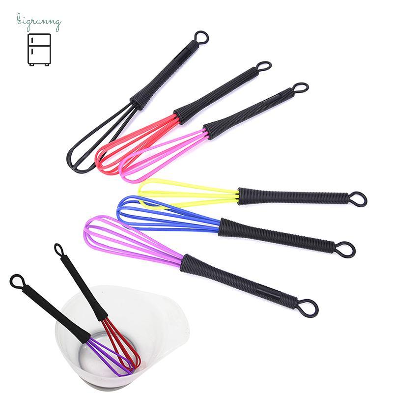 [BRN] 1X Mini Salon Hairdressing Tool Tint สี Dye Whisk บอลลูน Whip Mixer สุ่ม, TH