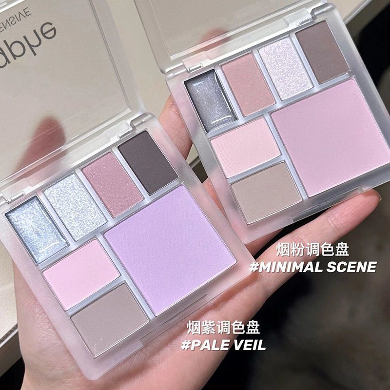 naree บลัชออน บลัชออน 4u2 2024 สไตล์ใหม่ Multifunctional Eye Cheek Palette ยาสูบผงยาสูบอายแชโดว์สีม่