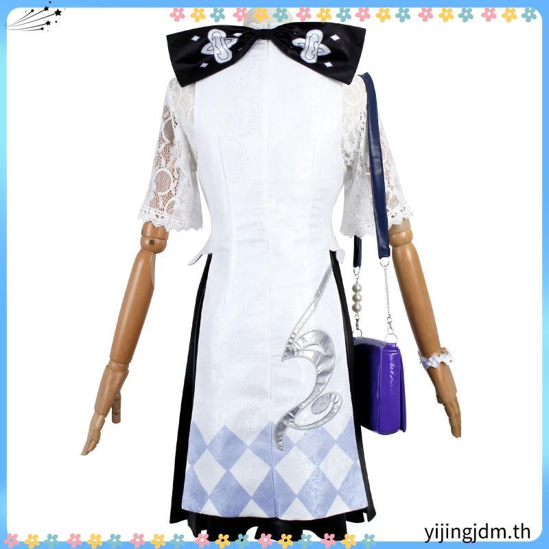 Genshin Impact HEYTEA Gan Yu Shen He Cosplay Costume เครื่องแต่งกายคอสเพลย์ ชุดกี่เพ้า และวิกผม ชุดล